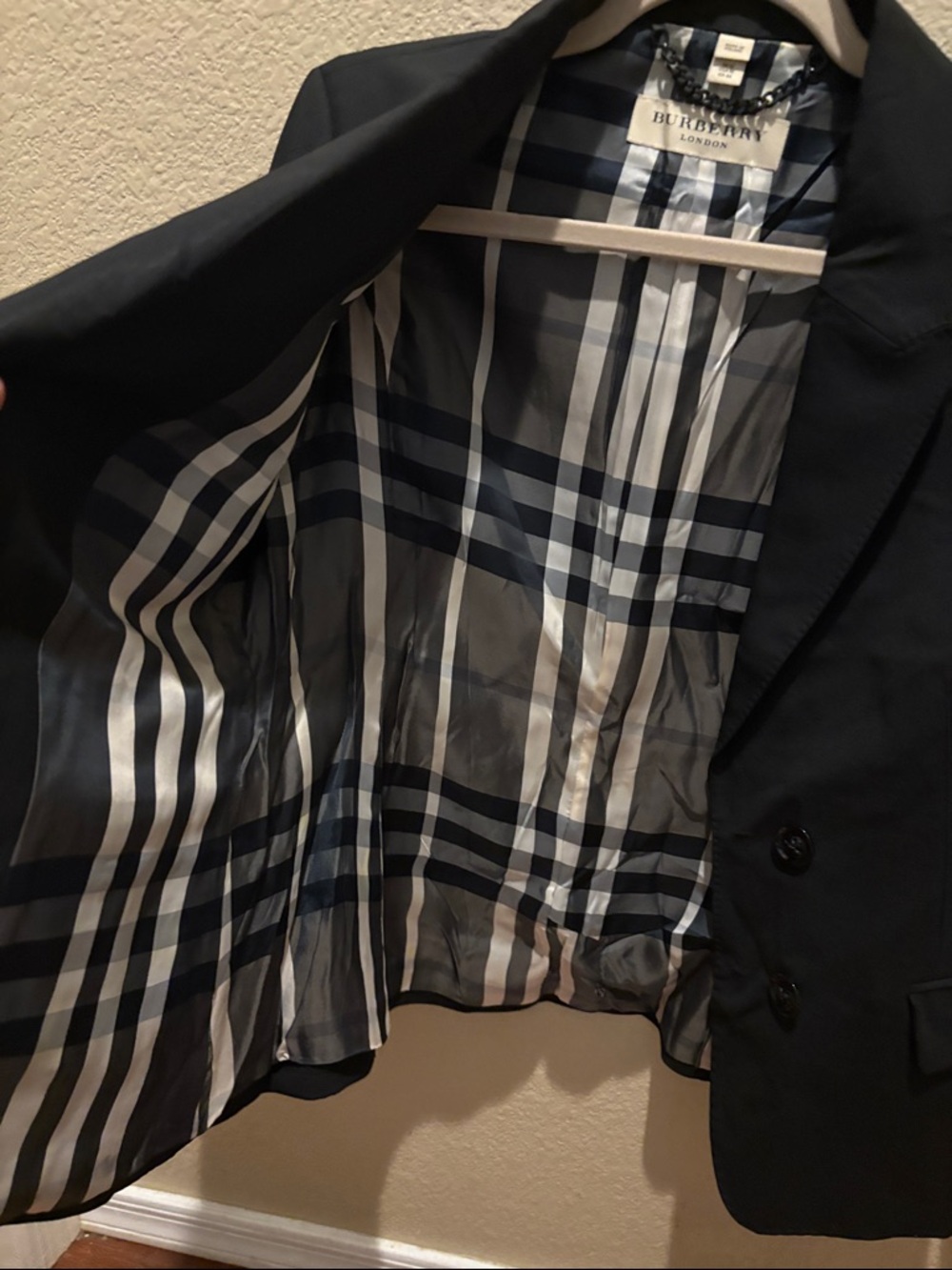 Burberry Black Women's Two-Button Tailored Blazer - Picture 5 of 5